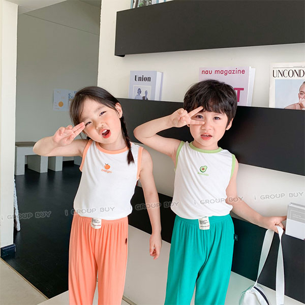 【i揪團】B85(新品現貨)兒童莫代爾背心 兒童背心 兒童上衣 夏季背心 夏季兒童上衣 男童 女童 背心-細節圖6