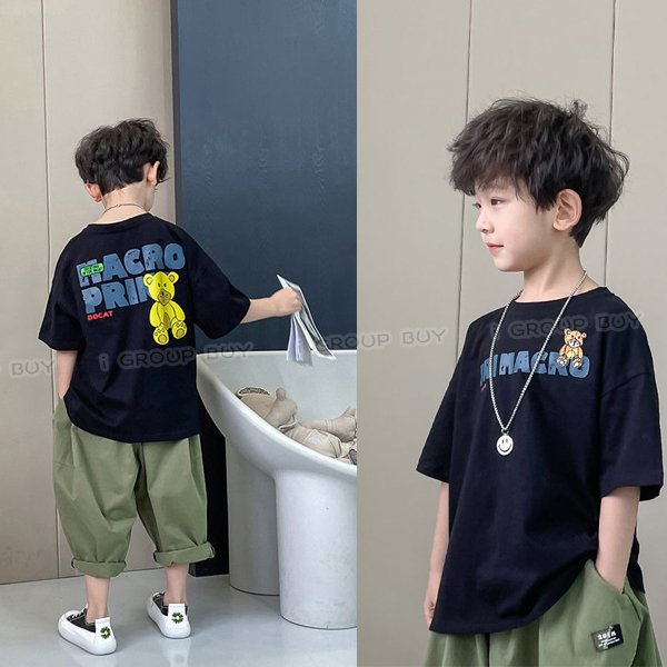 【i揪團】G28-7(新品現貨)男童棉質印花短袖上衣 中大童上衣  卡通印花短袖t恤  夏季兒童上衣-細節圖3