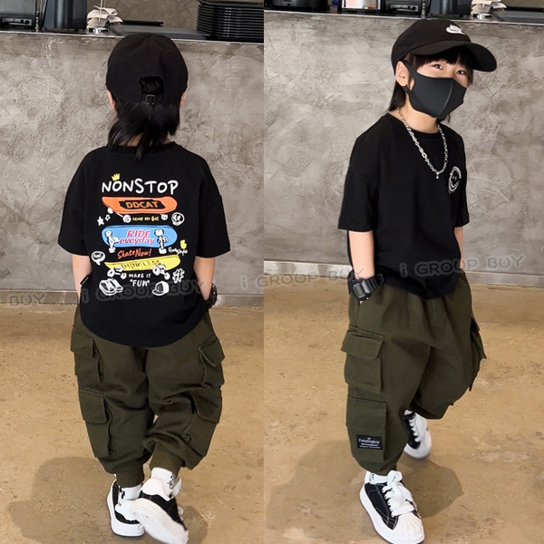 【i揪團】G28-7(新品現貨)男童棉質印花短袖上衣 中大童上衣  卡通印花短袖t恤  夏季兒童上衣-細節圖4