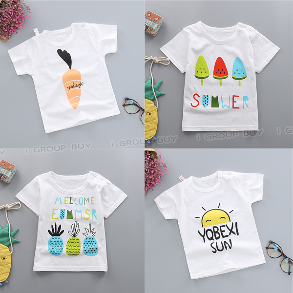 【i揪團】G31(新品現貨)男女童棉質短袖 上衣短袖  T恤 卡通印花 夏季兒童上衣-細節圖3