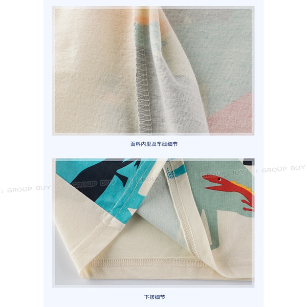 【i揪團】G06-1(現貨)男童短袖上衣 恐龍圖案 火箭圖案 圓領 短袖 T恤 兒童上衣-細節圖6