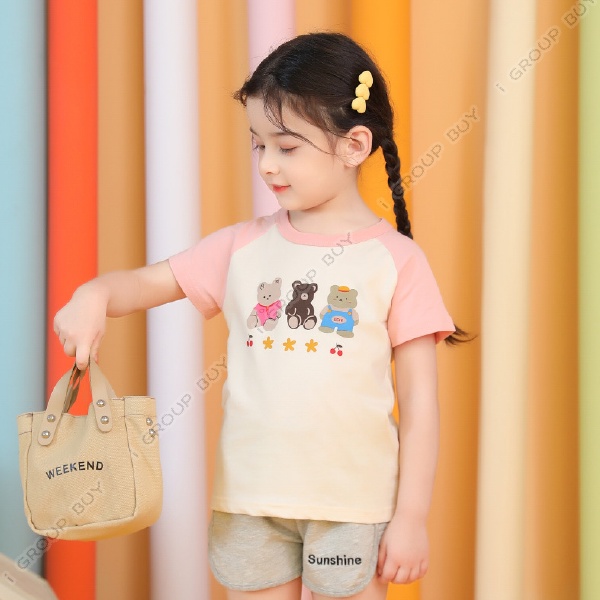 【i揪團】B99-0(現貨)兒童夏季刺繡男童女童短褲/真理褲/運動褲/休閒褲/睡褲/小孩褲子-細節圖4