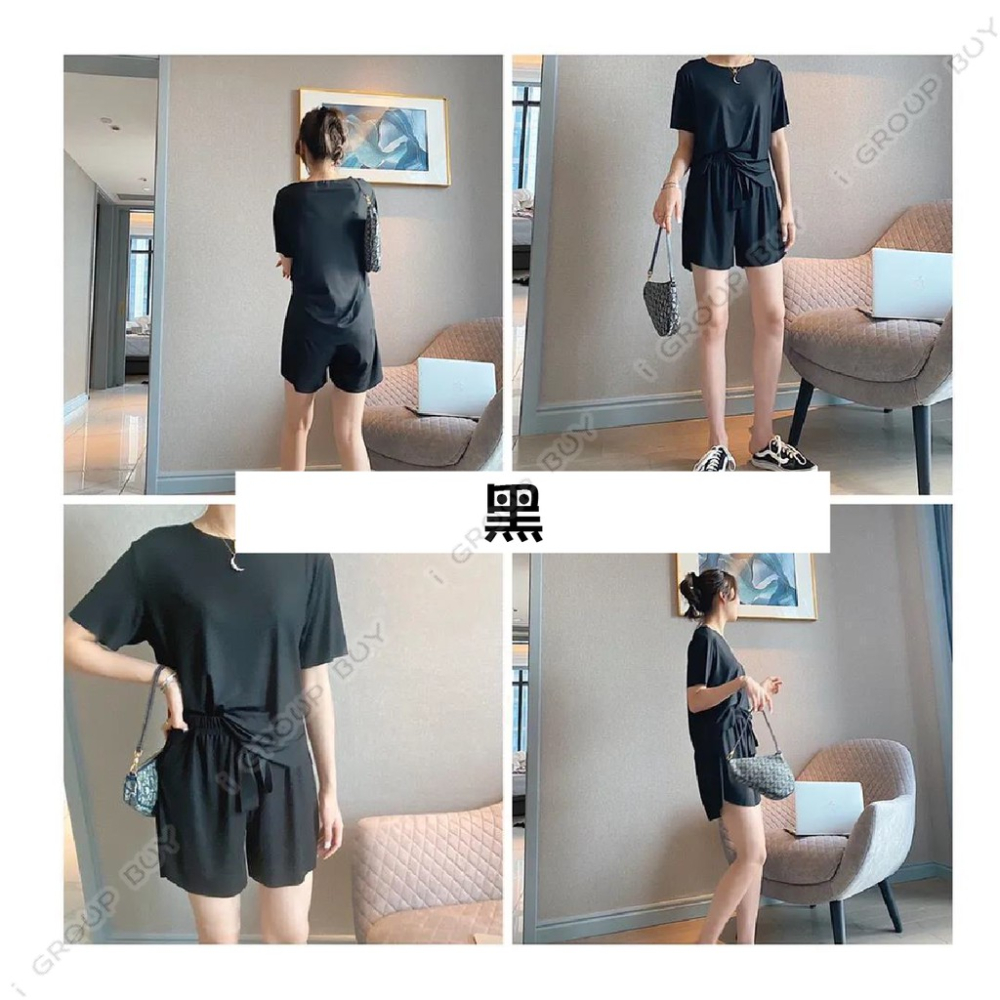 【i揪團】F25-4(現貨)涼爽睡衣 睡衣套裝 冰爽套裝 休閒套裝 短褲短袖套裝 兩件式 睡衣-細節圖4