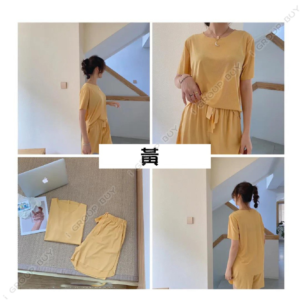 【i揪團】F25-4(現貨)涼爽睡衣 睡衣套裝 冰爽套裝 休閒套裝 短褲短袖套裝 兩件式 睡衣-細節圖7