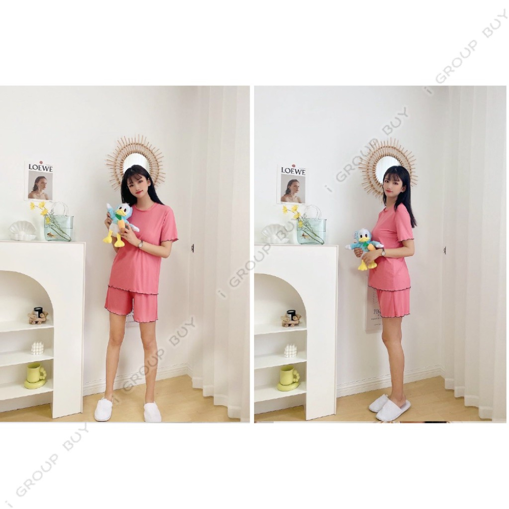 【i揪團】F99(現貨)春夏少女花邊套裝/上衣+短褲/居家休閒服-細節圖3