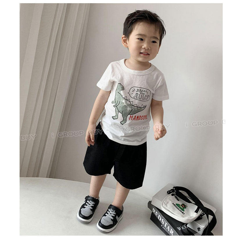 【i揪團】B58(現貨)韓版夏季兒童純棉短袖T恤 兒童短袖上衣 男童 寶寶上衣-細節圖4