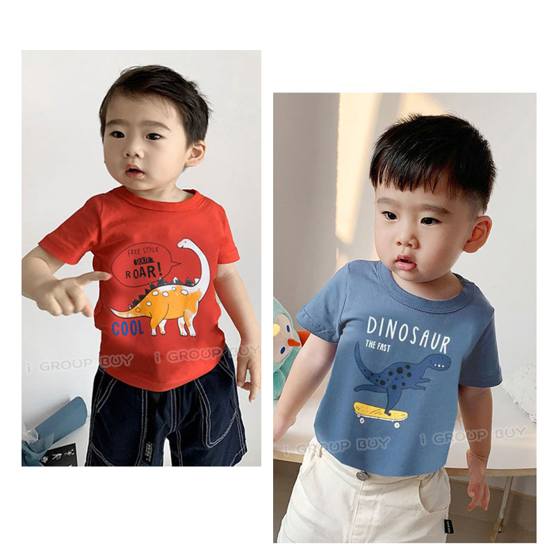【i揪團】B58(現貨)韓版夏季兒童純棉短袖T恤 兒童短袖上衣 男童 寶寶上衣-細節圖5