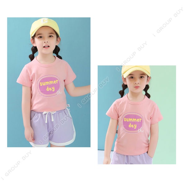 【i揪團】B49(現貨)韓版夏季女童純棉短袖T恤 兒童短袖上衣 女童 寶寶上衣-細節圖2