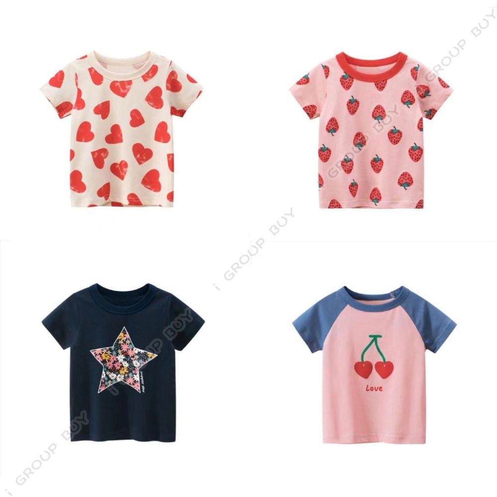 【i揪團】B49(現貨)韓版夏季女童純棉短袖T恤 兒童短袖上衣 女童 寶寶上衣-細節圖3