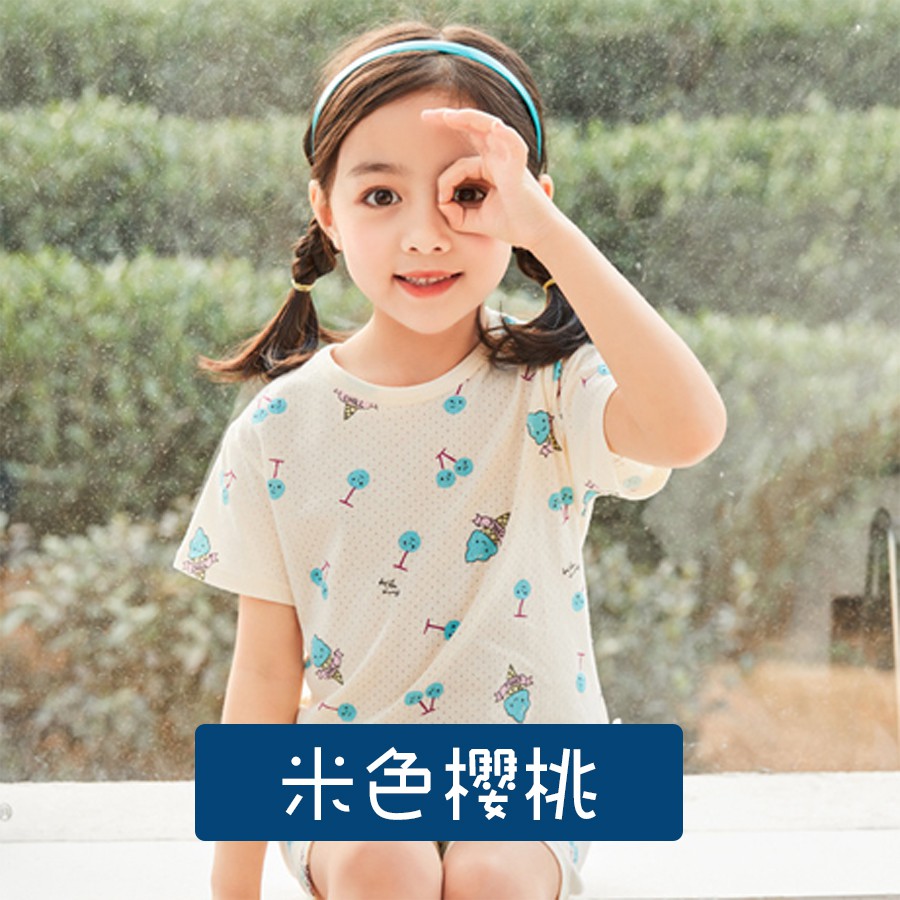 【i揪團】C18-2(現貨)11-19兒童網眼透氣短袖套裝 男童女童家居服 兒童家居服 男童套裝 女童套裝-細節圖4