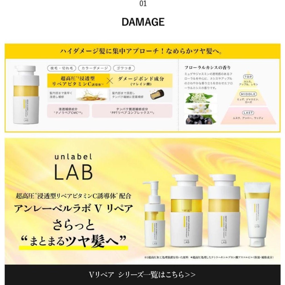 現貨🇯🇵日本✈️Unlabel LAB 超柔順亮澤玫瑰角蛋白護髮素-400ml-細節圖4