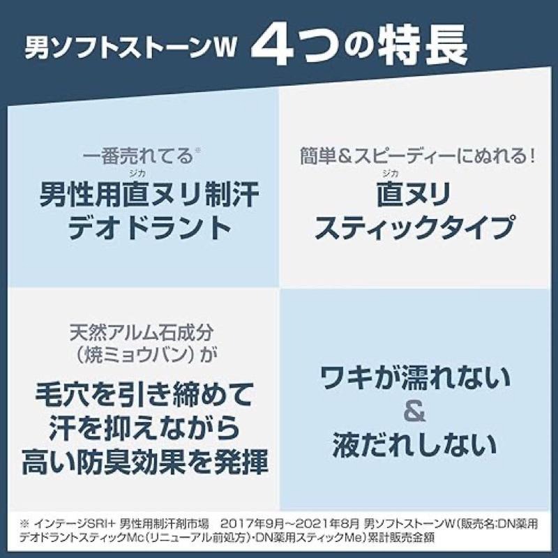 現貨🇯🇵日本✈️Deonatulle 消臭石 Soft Stone 腋下止汗 除臭膏-細節圖4