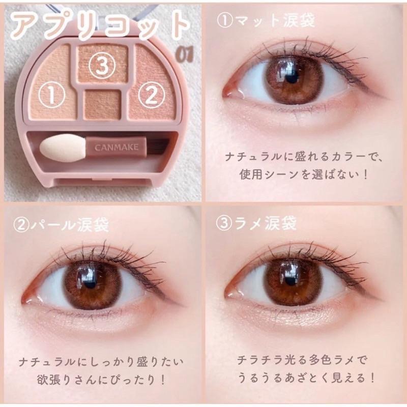 現貨🇯🇵日本✈️CANMAKE 臥蠶盤 眼影臥蠶打亮盤 01 02 03 04 N01-細節圖6