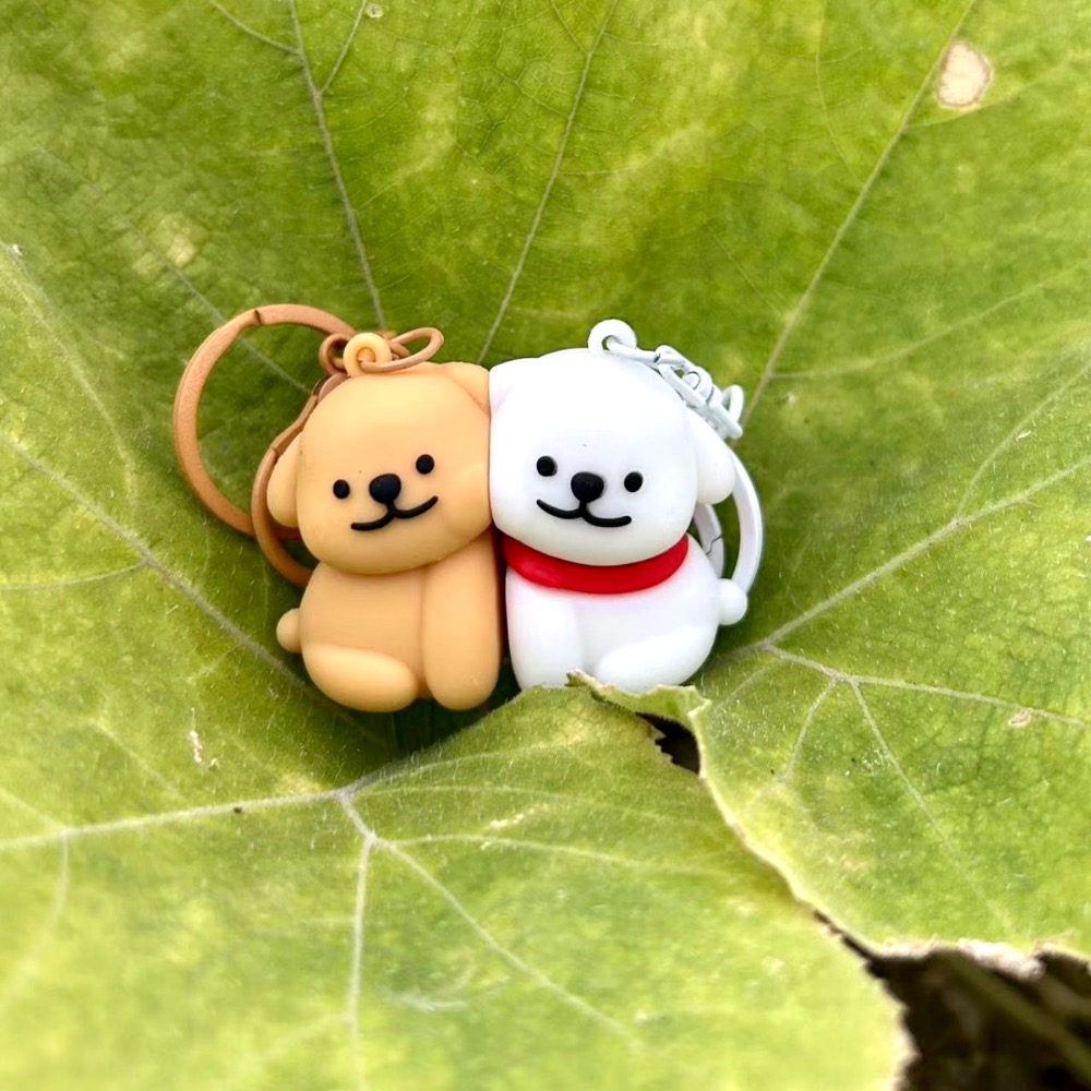 ￼線條小狗磁吸鑰匙扣情侶好友可愛吊飾-細節圖9