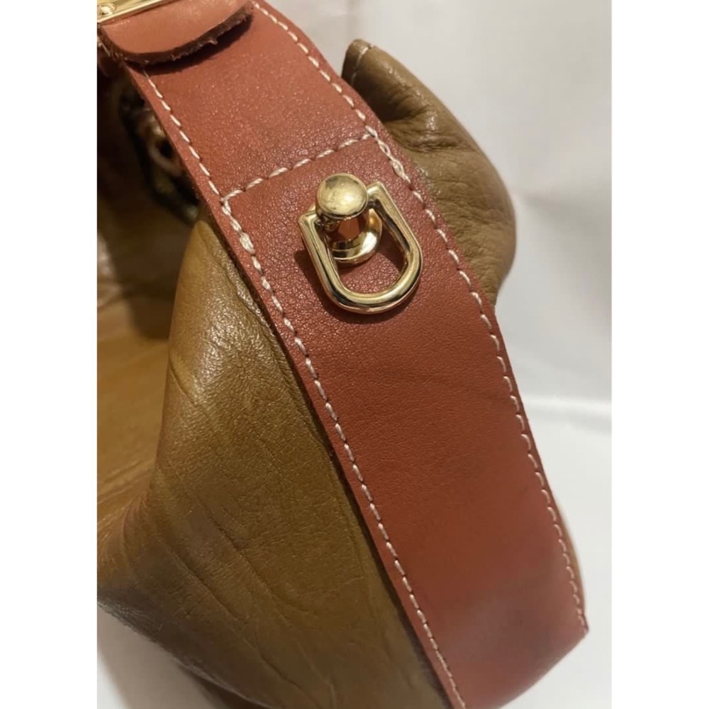 真皮包～頭層牛皮飯盒包-細節圖4