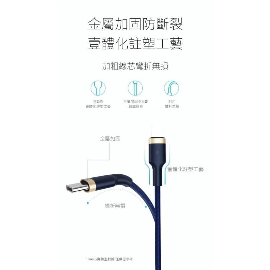 適用於 蘋果手機閃充線 HANG CL2快速充電傳輸線 20W PD快充線 C to Lightning-細節圖4