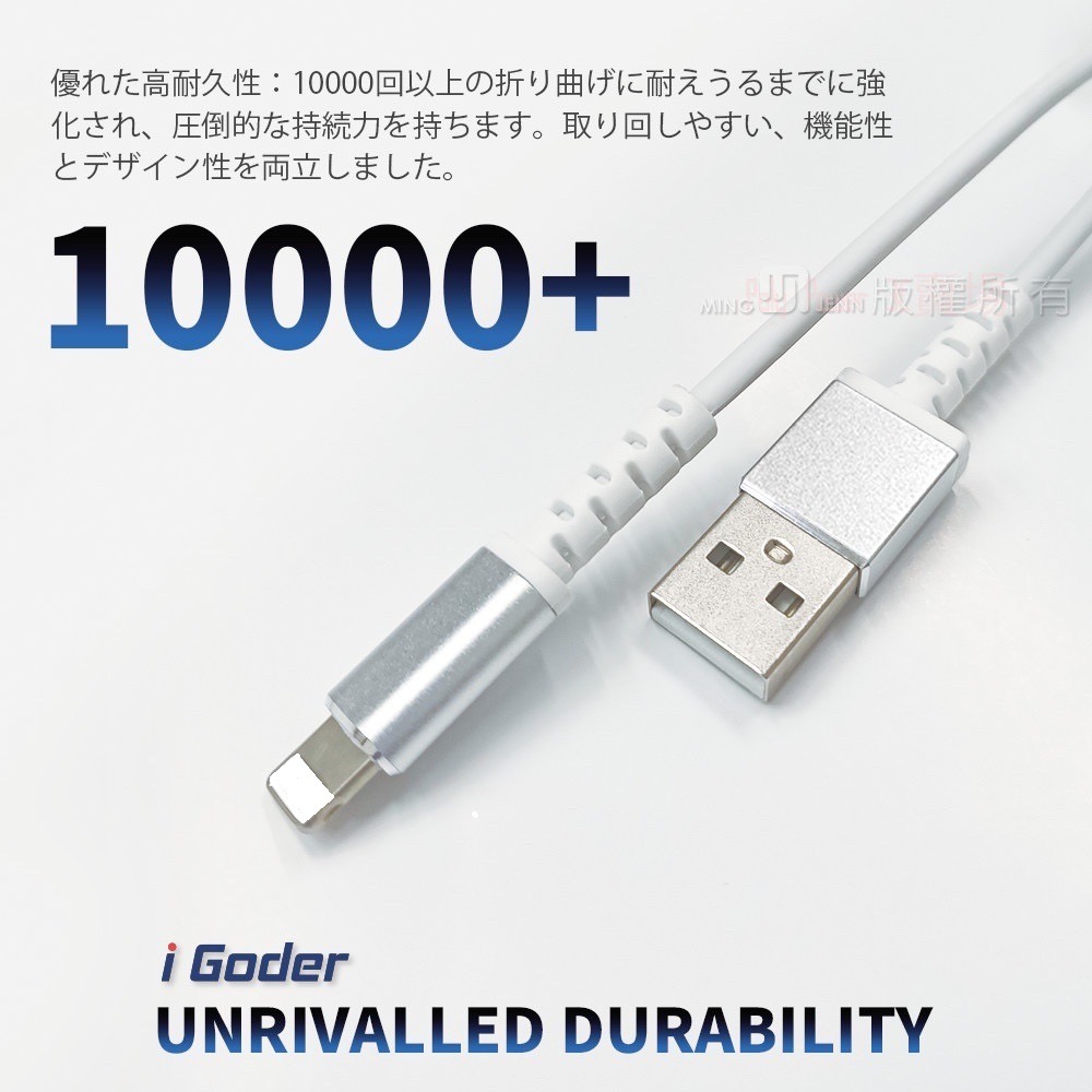 【現貨寄出】適用於 安卓系列/iPhone 15系列 for Type-C用 IGoder 5A 柔韌閃充線 可傳輸-細節圖2