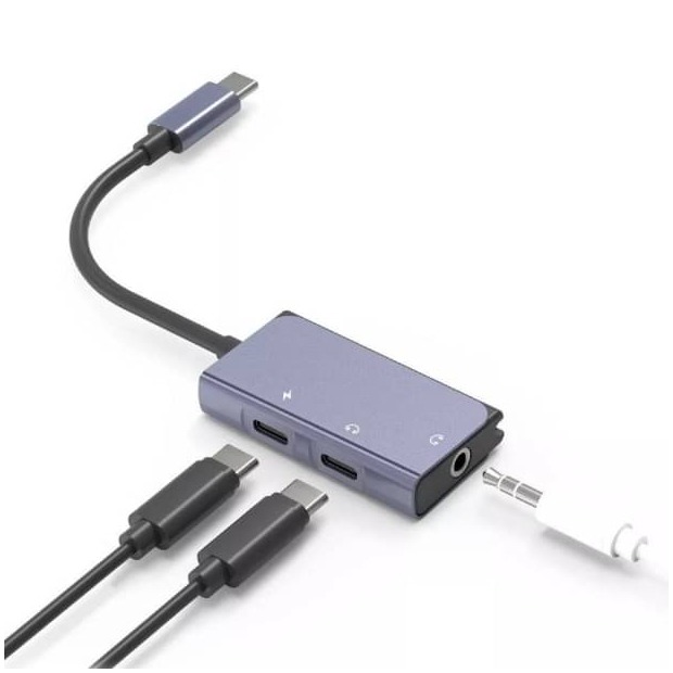 【現貨寄出】bono 雙Type-C + 3.5mm 可充電 五合一音源線 HiFi原音重現 多機共用-細節圖2