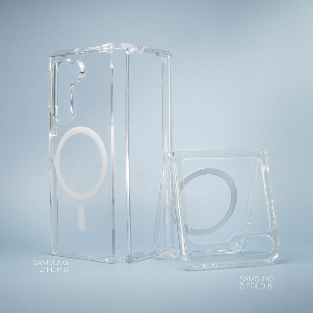 適用於 三星 Z Flip 6 ↗Dapad 磁吸空壓雙料保護殼↙手機殼 磁吸殼 一體成型 透明殼 裸機感-細節圖2