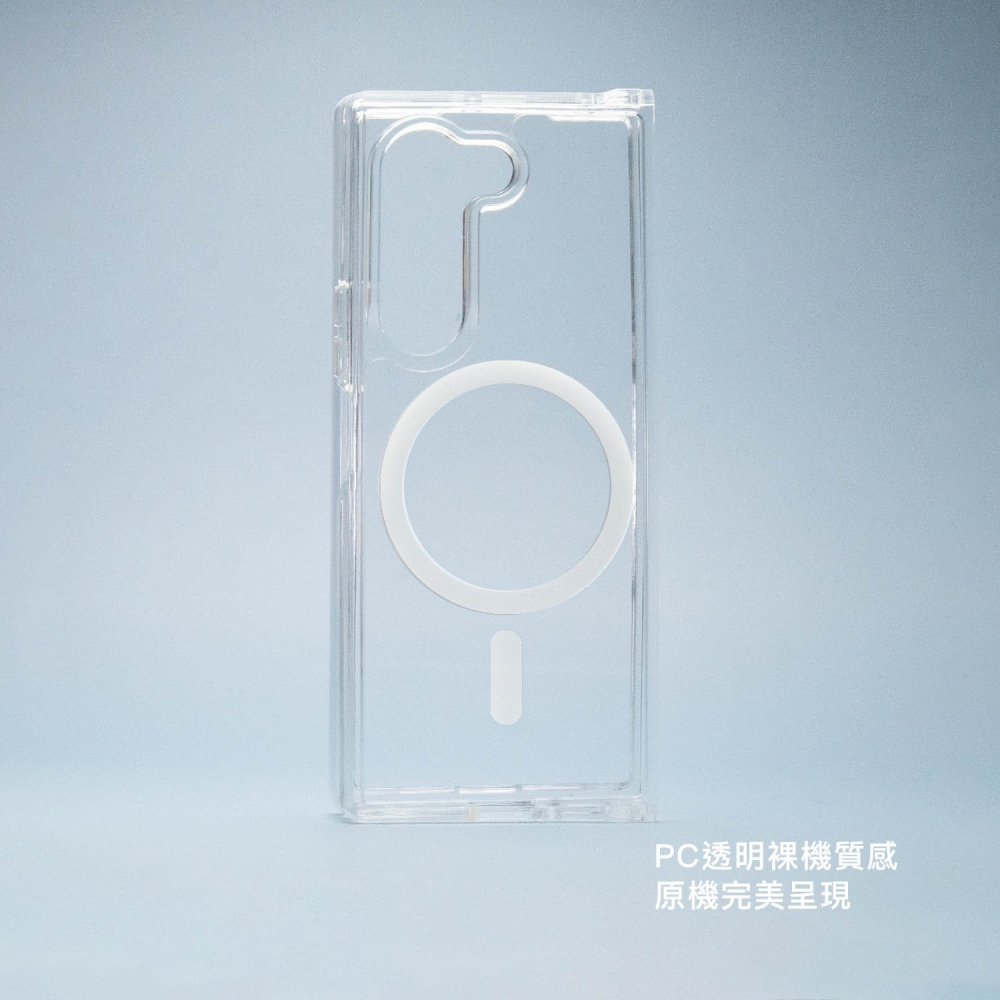 適用於 三星 Z Flip 6 ↗Dapad 磁吸空壓雙料保護殼↙手機殼 磁吸殼 一體成型 透明殼 裸機感-細節圖3