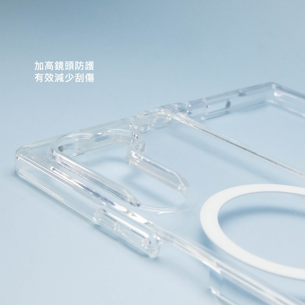 適用於 三星 Z Flip 6 ↗Dapad 磁吸空壓雙料保護殼↙手機殼 磁吸殼 一體成型 透明殼 裸機感-細節圖5
