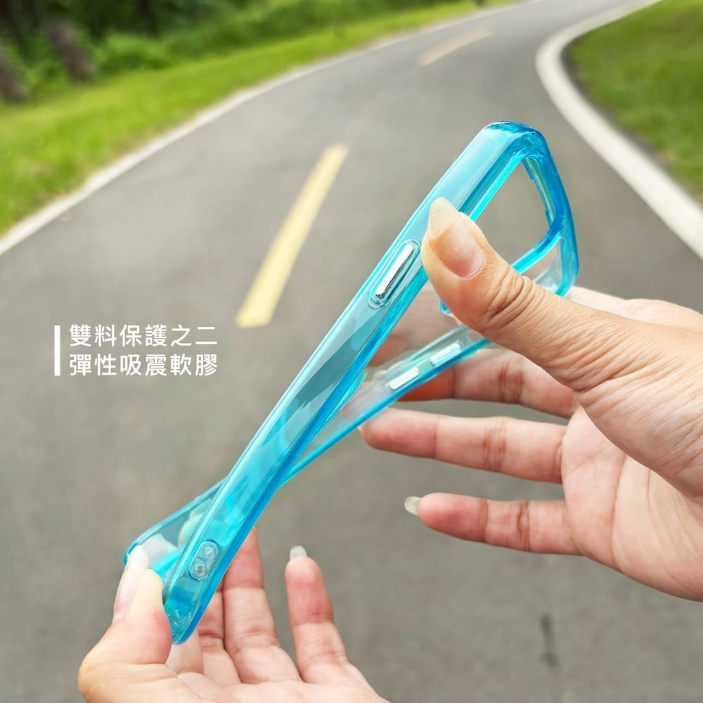 適用於 三星 S24 FE SM-S7210↗Dapad 晶亮雙料手機保護殼↙透明亮彩手機殼 保護殼 軟硬雙料設計-細節圖2