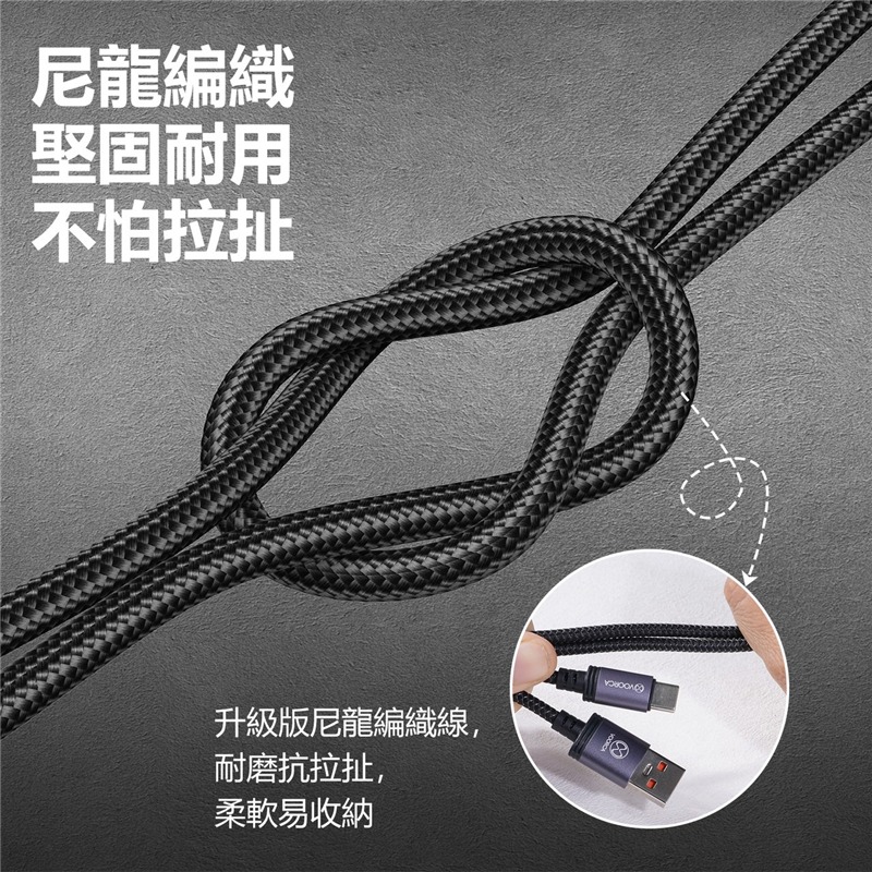 【VOORCA 極優編織線】適用於 蘋果手機充電線 快充線 Type-C to Lightning 快速傳輸線-細節圖2