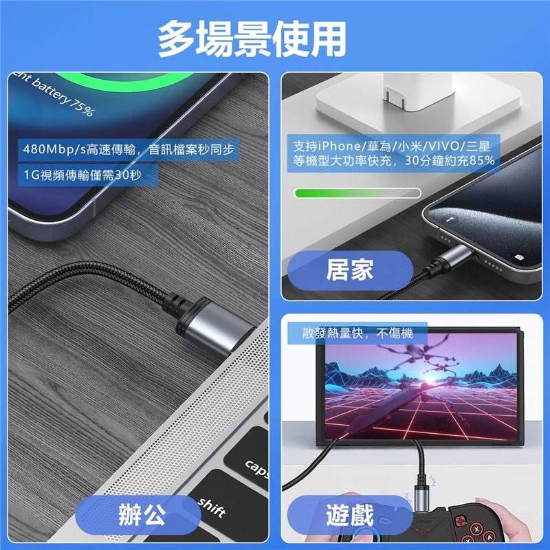 【VOORCA 極優編織線】適用於 蘋果手機充電線 快充線 Type-C to Lightning 快速傳輸線-細節圖4