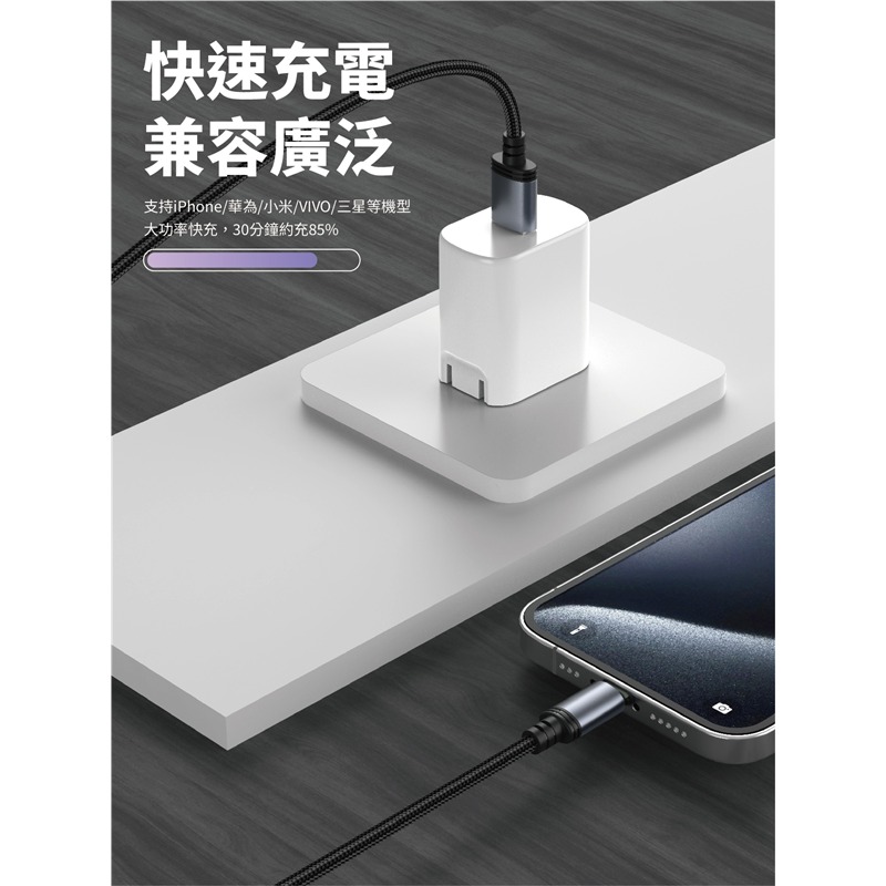 【VOORCA 極優編織線】適用於 蘋果手機充電線 快充線 Type-C to Lightning 快速傳輸線-細節圖6