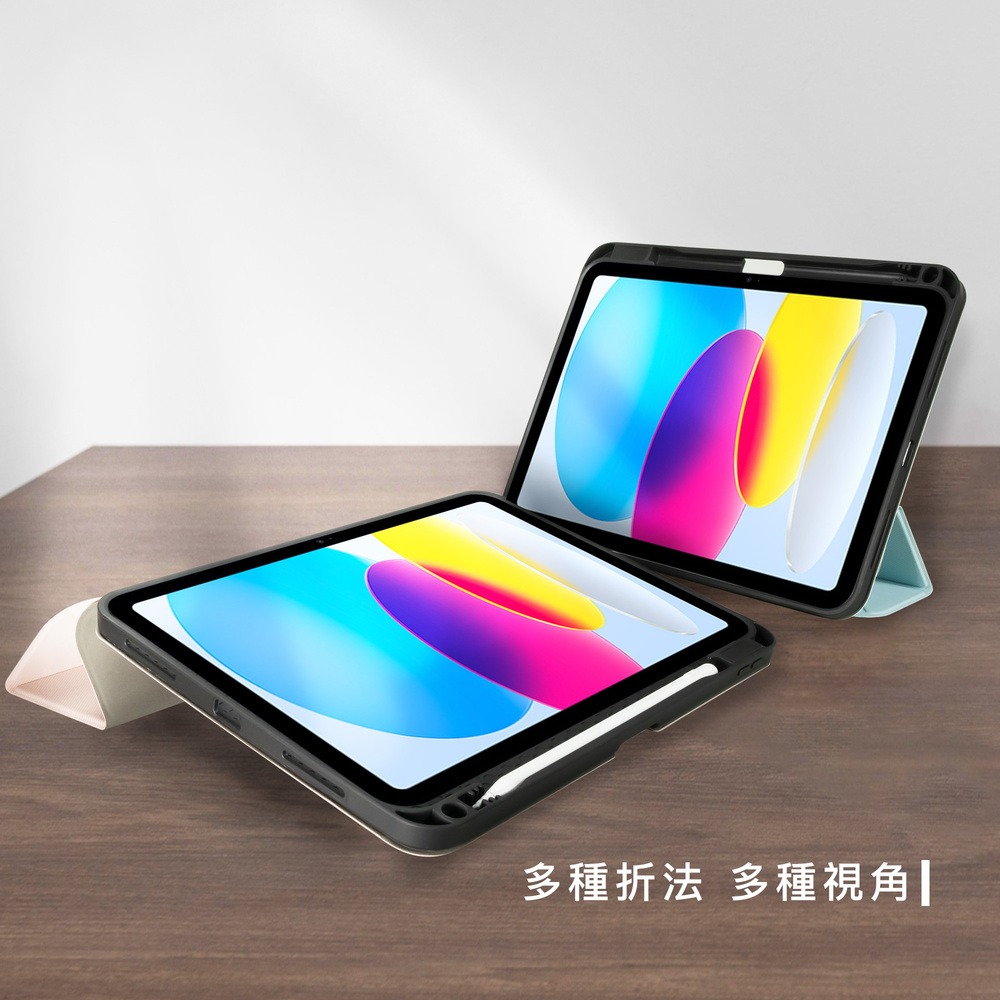 【DAPAD雙折平板皮套】適用於Apple iPad 11 (A16) A3354 A3355 多功能平板保護套 附筆槽-細節圖3