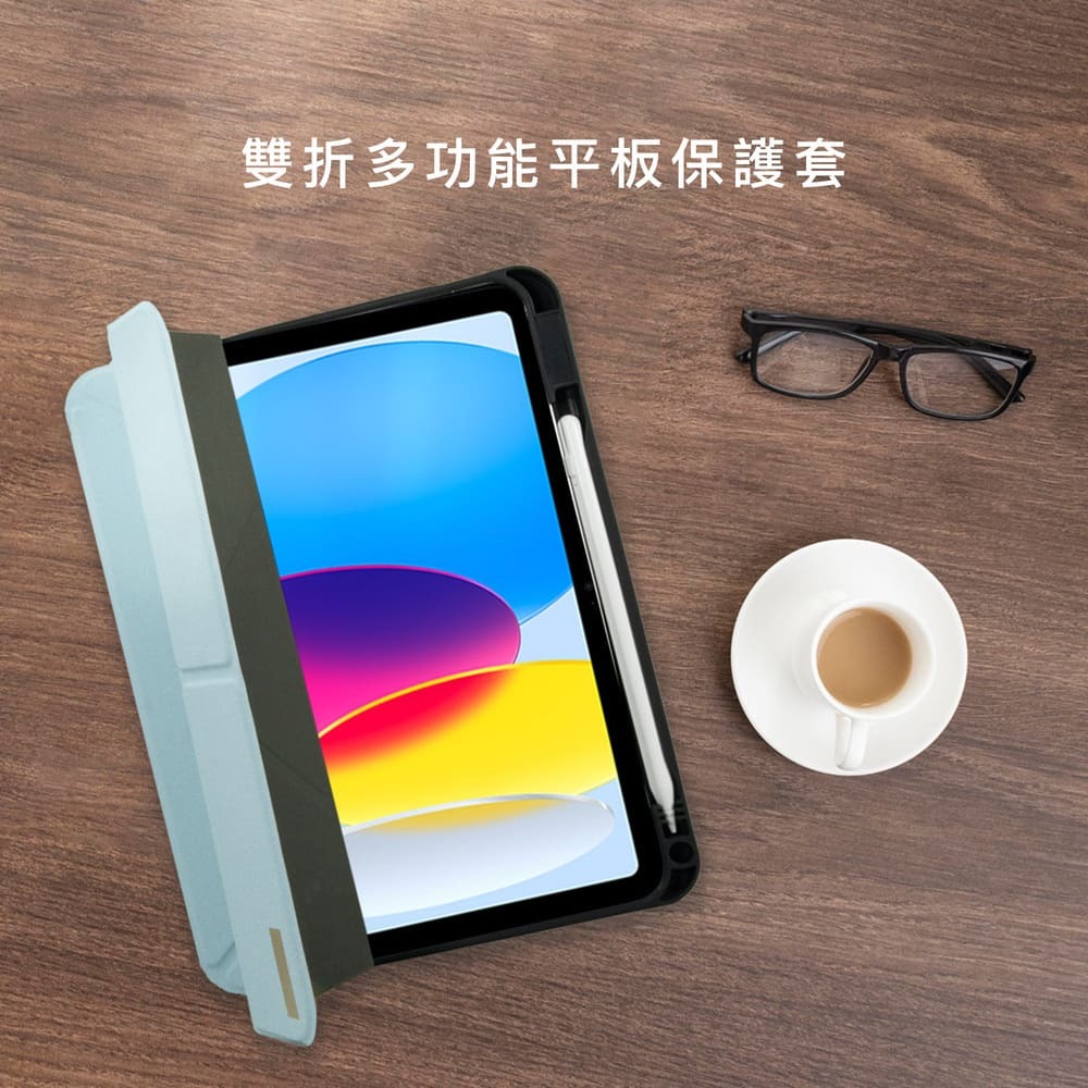 【DAPAD雙折平板皮套】適用於 三星 Tab S9 FE X510N/X516B 多功能平板保護套 附筆槽-細節圖2