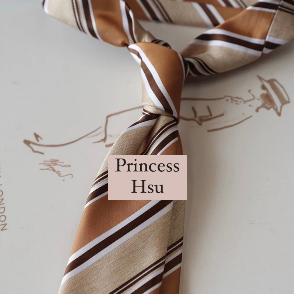 復古簡約條紋手打領帶-規格圖1