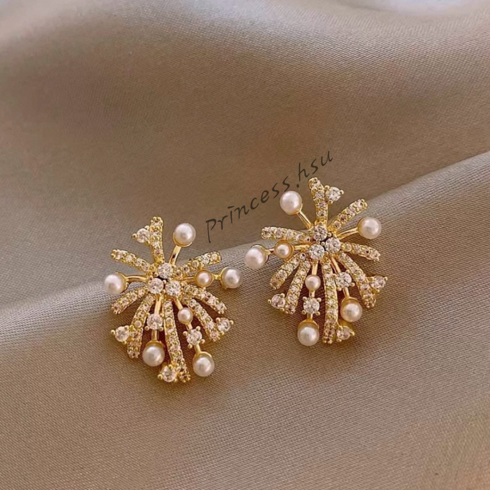 鑲鑽煙花不規則耳環-細節圖3