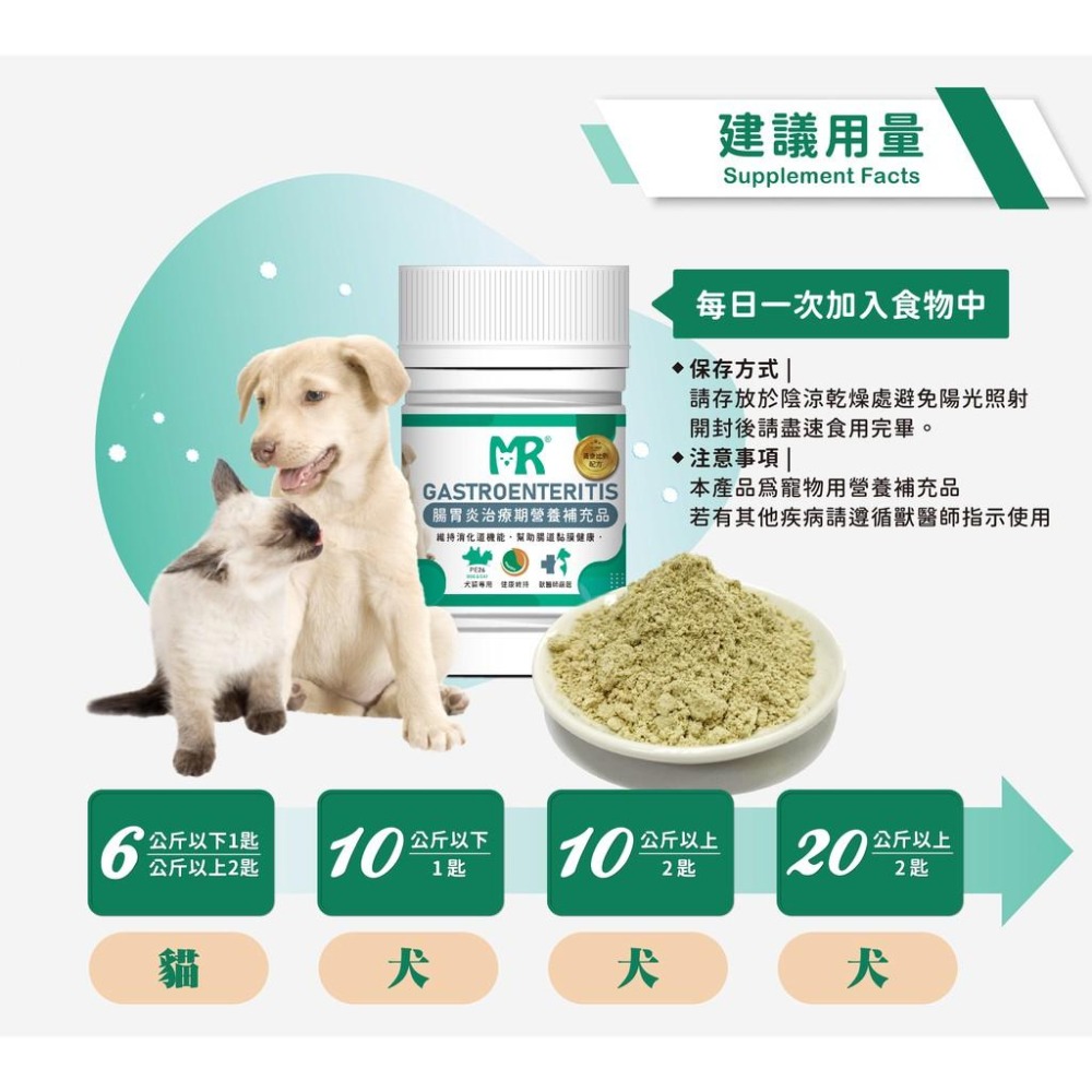 瑪莉洋-犬貓用腸胃炎治療期營養補充品 80g 獸醫師強力推薦 寵物腸胃炎治療期日常保養-細節圖5