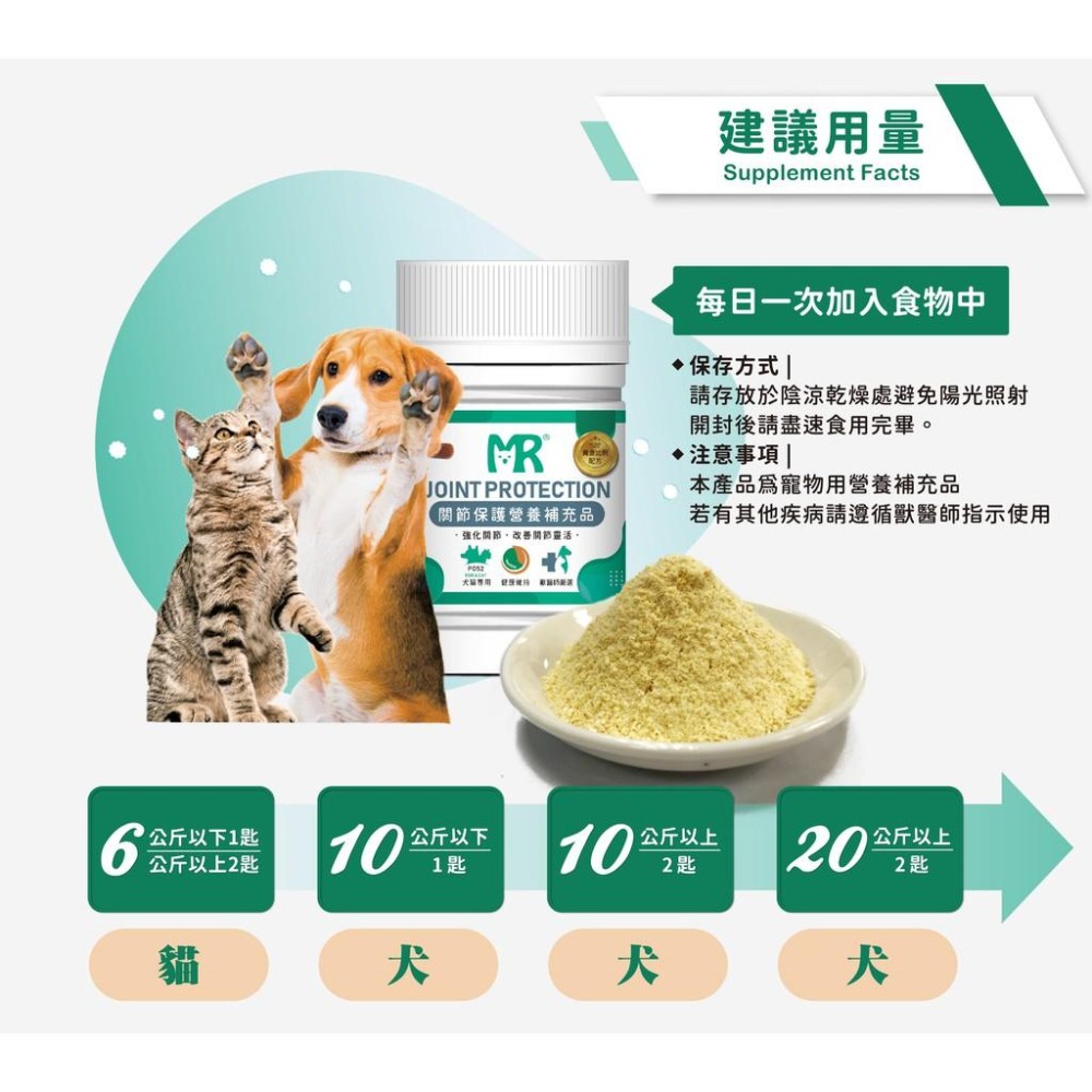 瑪莉洋-犬貓用關節保護營養補充品 100g 獸醫師強力推薦 寵物日常關節保養-細節圖5