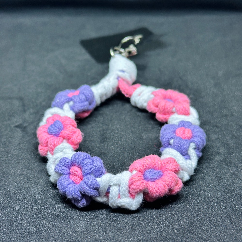 🧶手工編織🧣手腕掛繩 手機掛繩 編織拼色掛繩-細節圖2