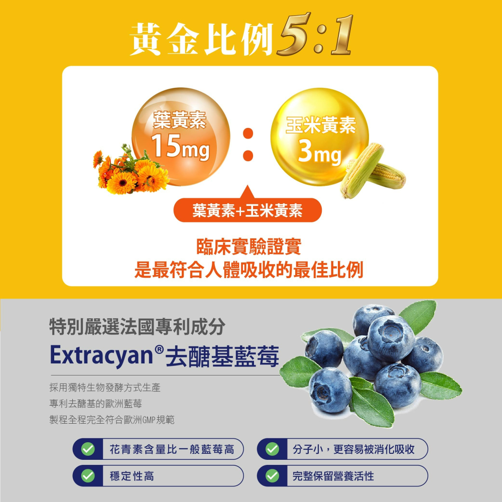 【Bioline 星譜生技】Go晶明_特添去醣基歐洲藍莓1盒(30錠/盒)〔OMEGA3.KEMIN葉黃素.玉米黃素〕-細節圖5