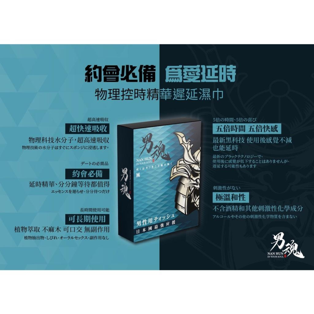 男魂 男用活力保養濕巾 (5+1片裝) 持久黑科技 延時 約會必備 情趣【ZC02】-細節圖3