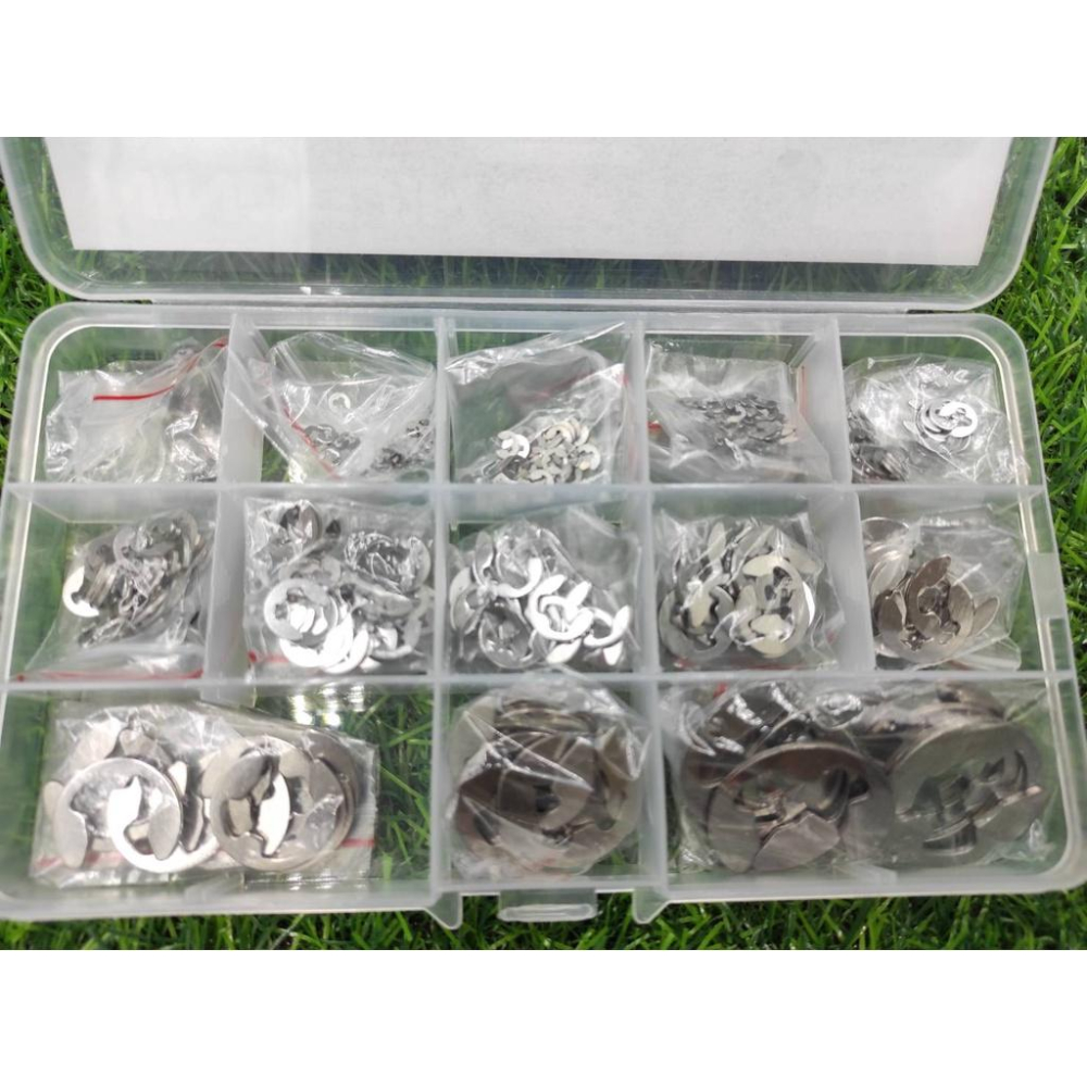 C扣盒 E扣 E卡簧 固定扣 C型環 檔圈 C形扣環 彈簧扣 止動 304不銹鋼 C扣組【G13】-細節圖2