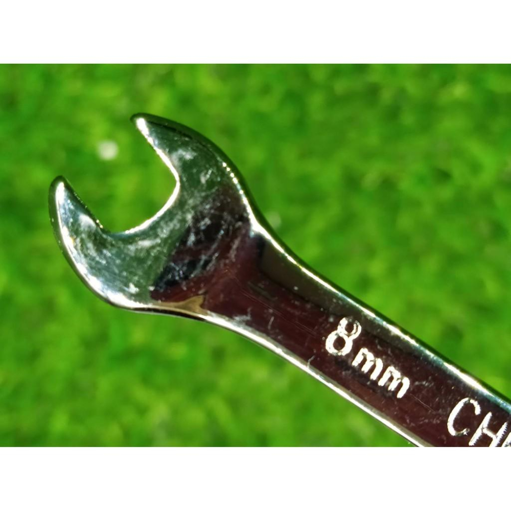 馬達專用扳手 鏡面全拋光8MM兩用扳手(梅花/開口)二合一 兩用板手 馬達板手 娃娃機工具 修繕五金 【H03】-細節圖3