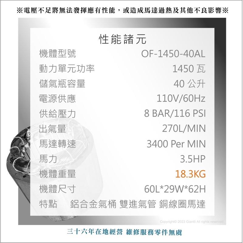 胖達人五金 2023「超輕量」黑魂風霸空壓機限量上市‼️‼️‼️  3.5hp 40L鋁合金桶-細節圖3