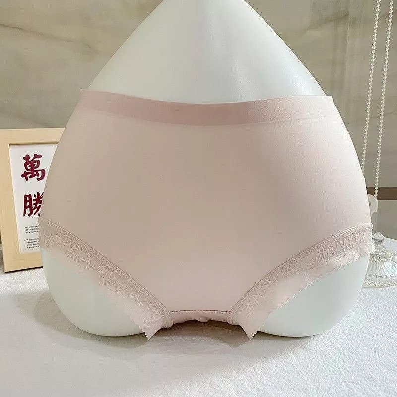 面膜冰絲無痕一片式女生內褲中高腰內褲 桑蠶絲檔部內褲超薄內褲-細節圖4