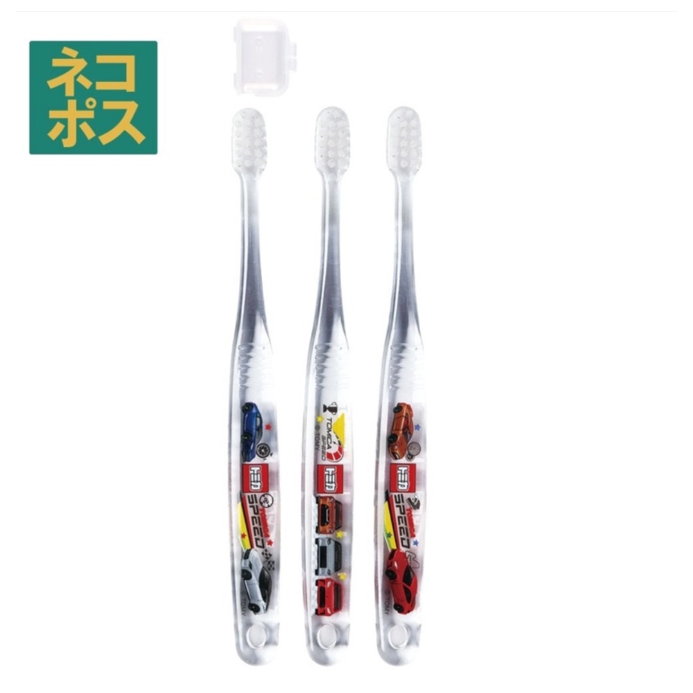 Kaperle［現貨］日本 Skater 兒童幼兒牙刷 3入組 3-5歲 透明 麵包小偷 野貓軍團 汪汪隊 Tomica-規格圖4
