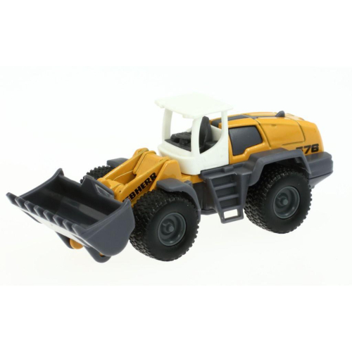 Pala Cargadora Liebherr Siku 1477 – Modelo De Metal Y Plástico A Escala Con Brazo Y Cucharón Móviles, 8.5 Cm