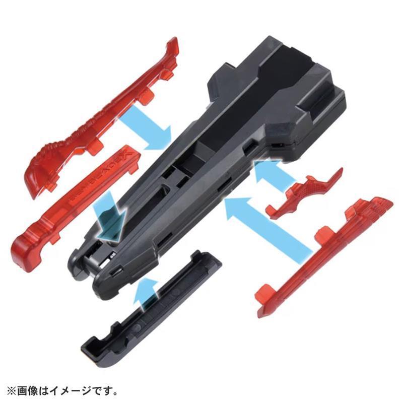 TOMY 正版 戰鬥陀螺 BEYBLADE X BX-41 X發射器改造型握把(黑/透紅)  BB95848-細節圖2