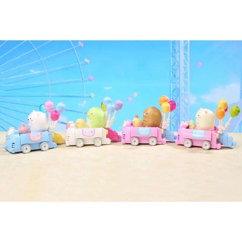 Qman 啟蒙積木 Sumikko Gurashi 角落小夥伴 氣球小車系列 企鵝?&黃粉圓 QM32234-細節圖5