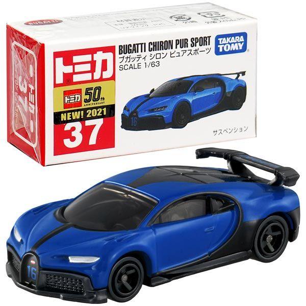 ★【TOMICA】多美小汽車 2021 NEW 37 布加迪 Chiron Pur sport u4-細節圖5