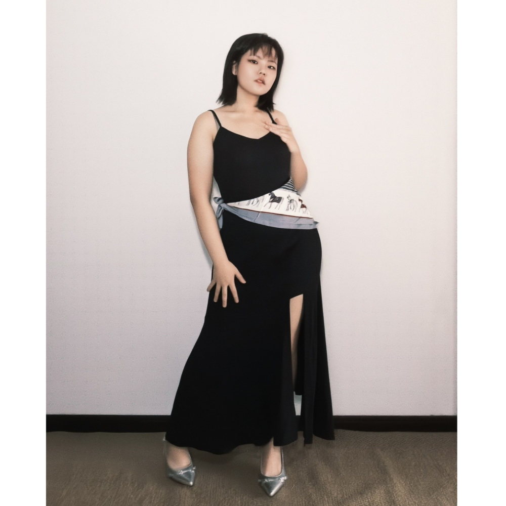 法式辣妹魚尾吊帶長裙 【現貨XL】-細節圖2