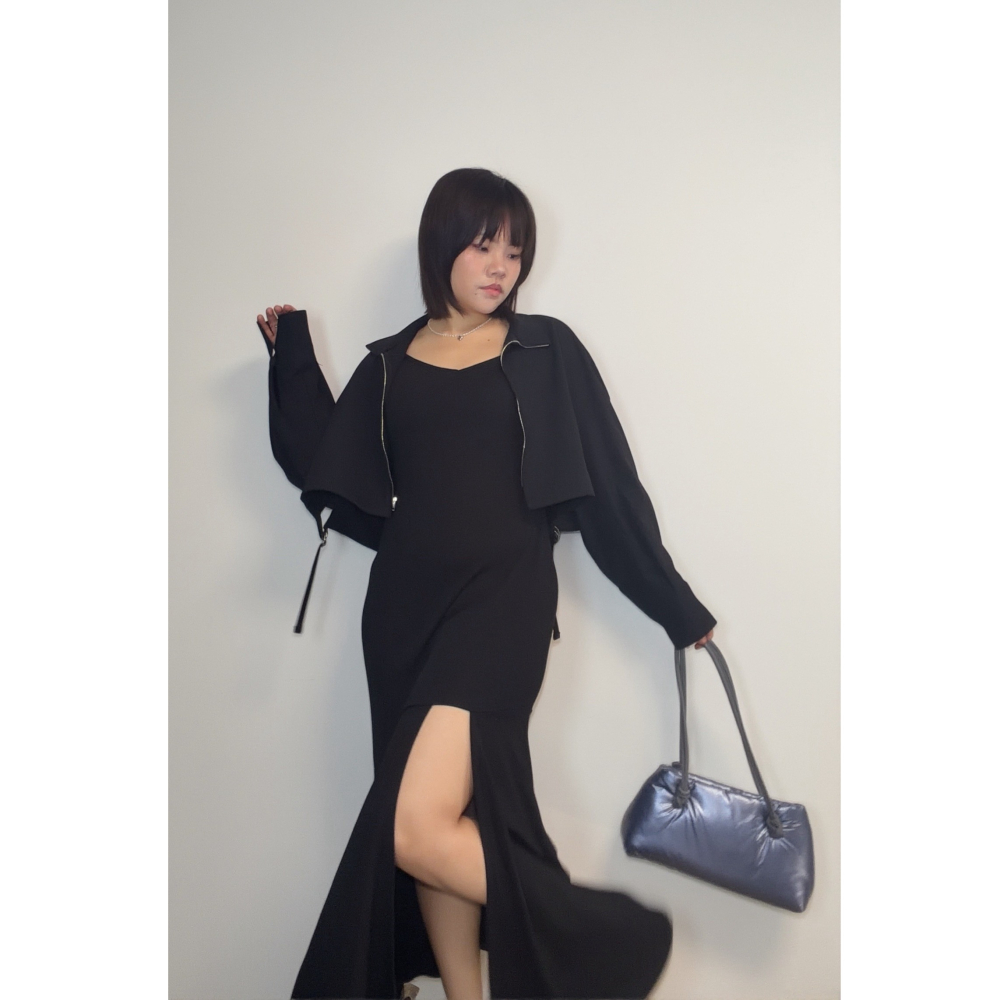 法式辣妹魚尾吊帶長裙 【現貨XL】-細節圖5