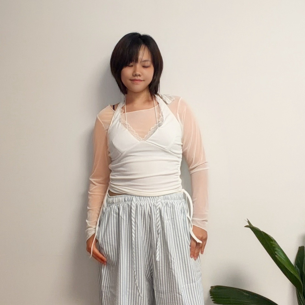 【中尺碼】Gina 兩件式上衣-細節圖5